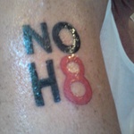 Julian Alterman - My "NOH8" tattoo on my Bicep.
