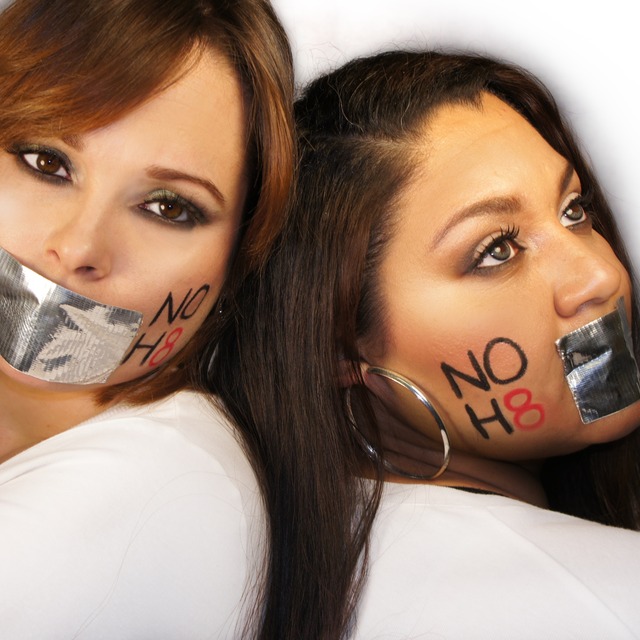 Traci Garcia - Love is love! Cousins supporting the NOH8 Campaign. Cousins: Abbie Lopez & Mirely Rodriguez, Photo: taken by Traci Garcia, MUA: Traci Garcia, Retoucher: Iris Alicea